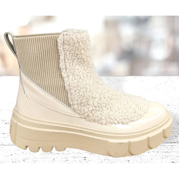 SOREL Caribou X Boot Chelsea Cozy Boots Leather Faux Fur Shearling Upper Size 7 - Picture 3 of 15